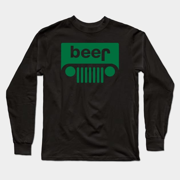 Beer Jeep Parody Long Sleeve T-Shirt by Noerhalimah